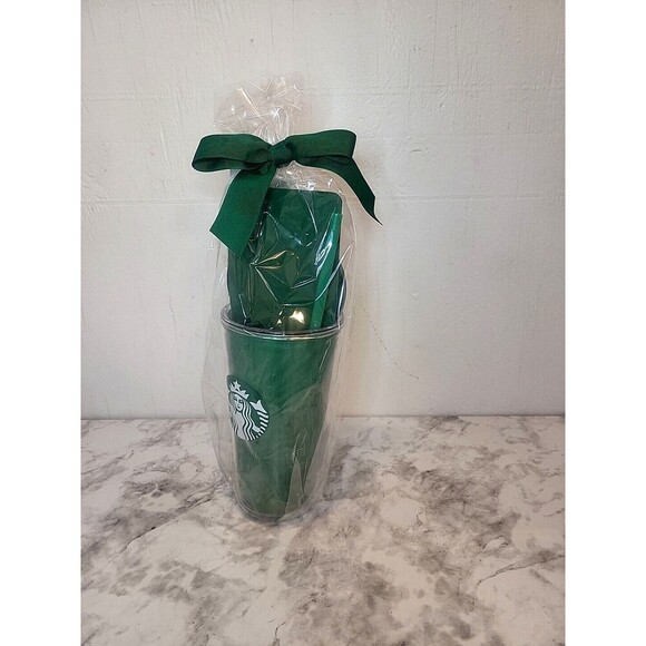 Starbucks Cold Brew Coffee Concentrate Tumbler 16 oz Acrylic Cup Gift Set NEW - Picture 3 of 3